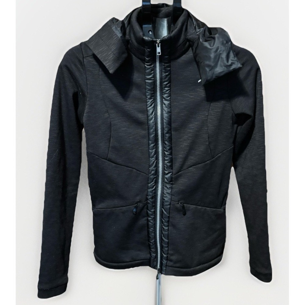 Kjus Womens XS Rime Jacket With Puffer Hood Stretch Full Zip Fleece Lined